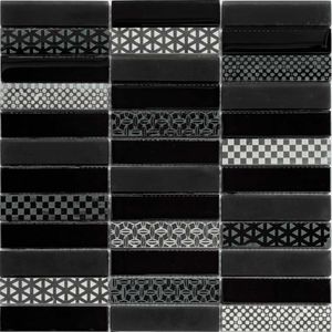 Mosaico Crystal Stone Negro 30x30 cm