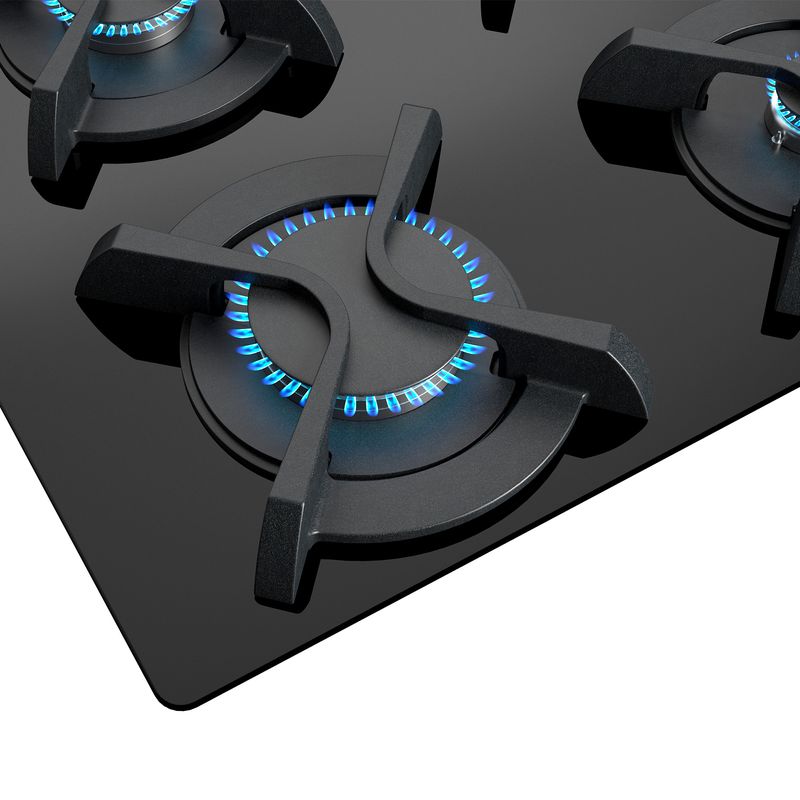 Cocina-Encimera-Cristal-Gas-butano-GBC-64003-KBB-BK-Ergonomica-4q-Empotrada-60-cm