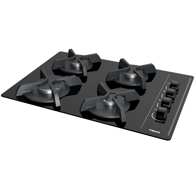 Cocina-Encimera-Cristal-Gas-butano-GBC-64003-KBB-BK-Ergonomica-4q-Empotrada-60-cm