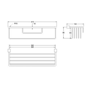 Contenedor Knox-N a Muro Cromado