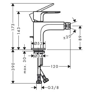 Griferia Bide Rebris E C/Desagüe Automatico 72211000 Cromo