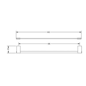 Toallero Barra Asis Cromado 60 cm