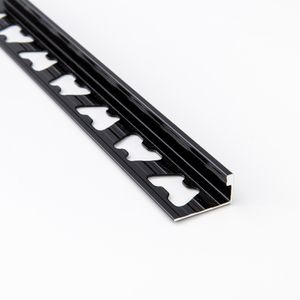 Perfil L Aluminio Negro Mate 12x2500 mm