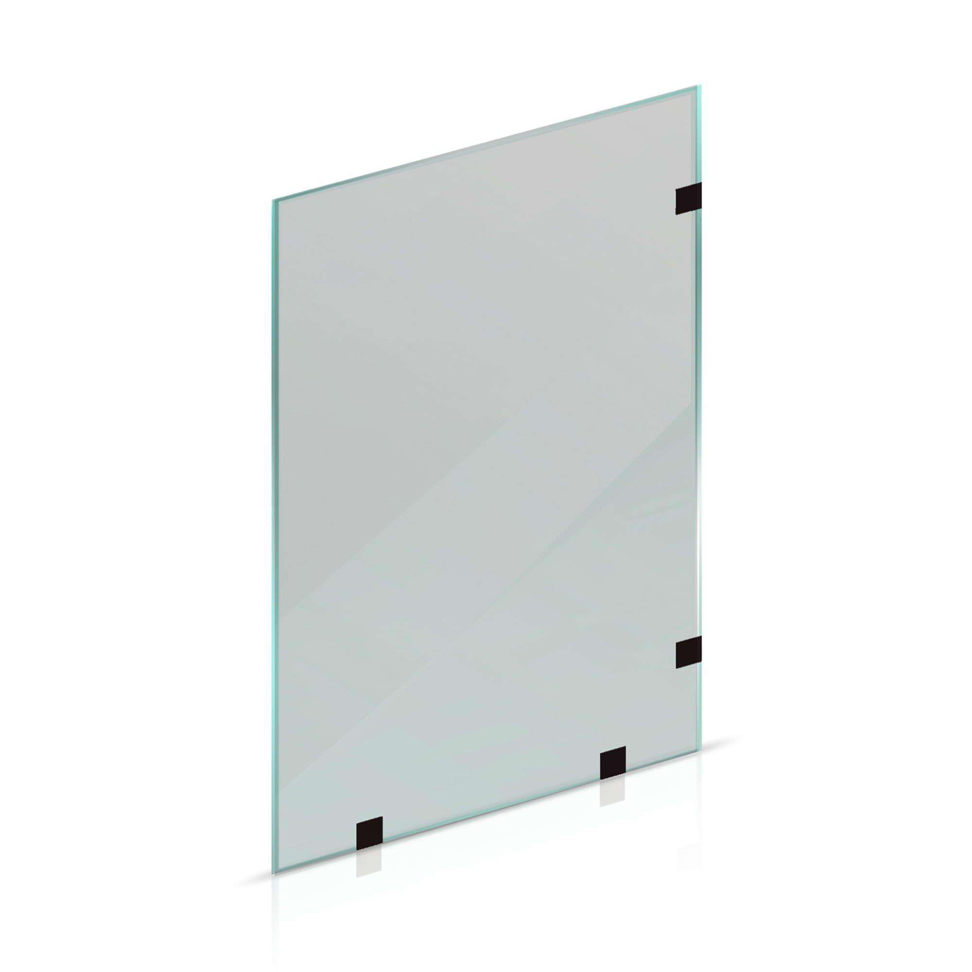 Mampara Ducha Fosco Fija Vidrio Templado Negro Mate 1000x1900 mm