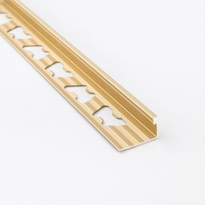 Perfil L Aluminio Anonizado Oro Mate 12x2500 mm