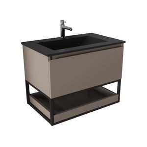 Mueble de Baño Delfos con Lavamanos Negro Mate 700x450x600 mm Thunder Grey Matt