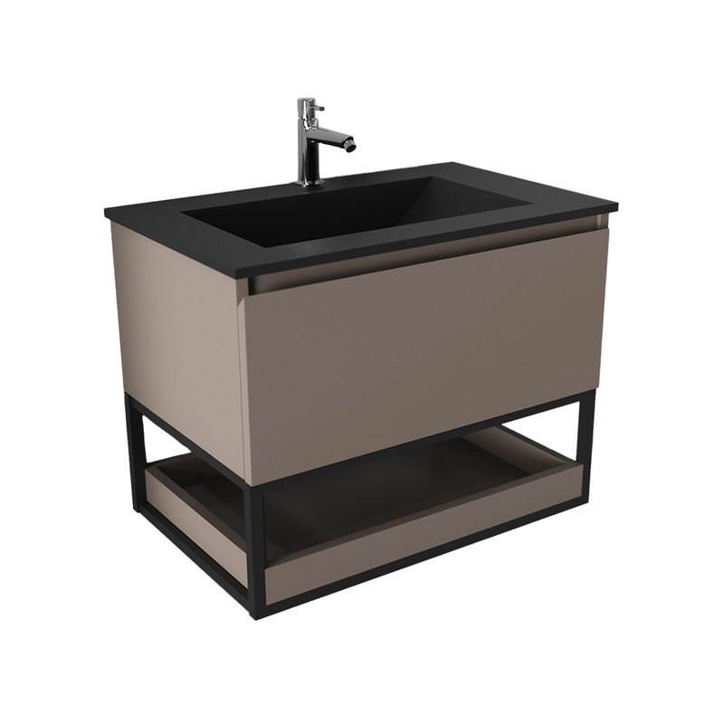 Baños-Mueble-de-Baño-Delfos-con-Lavamanos-Negro-Mate-700x450x600-mm-Thunder-Grey-Matt