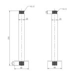 Baños-Brazo-a-Muro-para-Plato-de-ducha-Urban--Cromo-200-mm