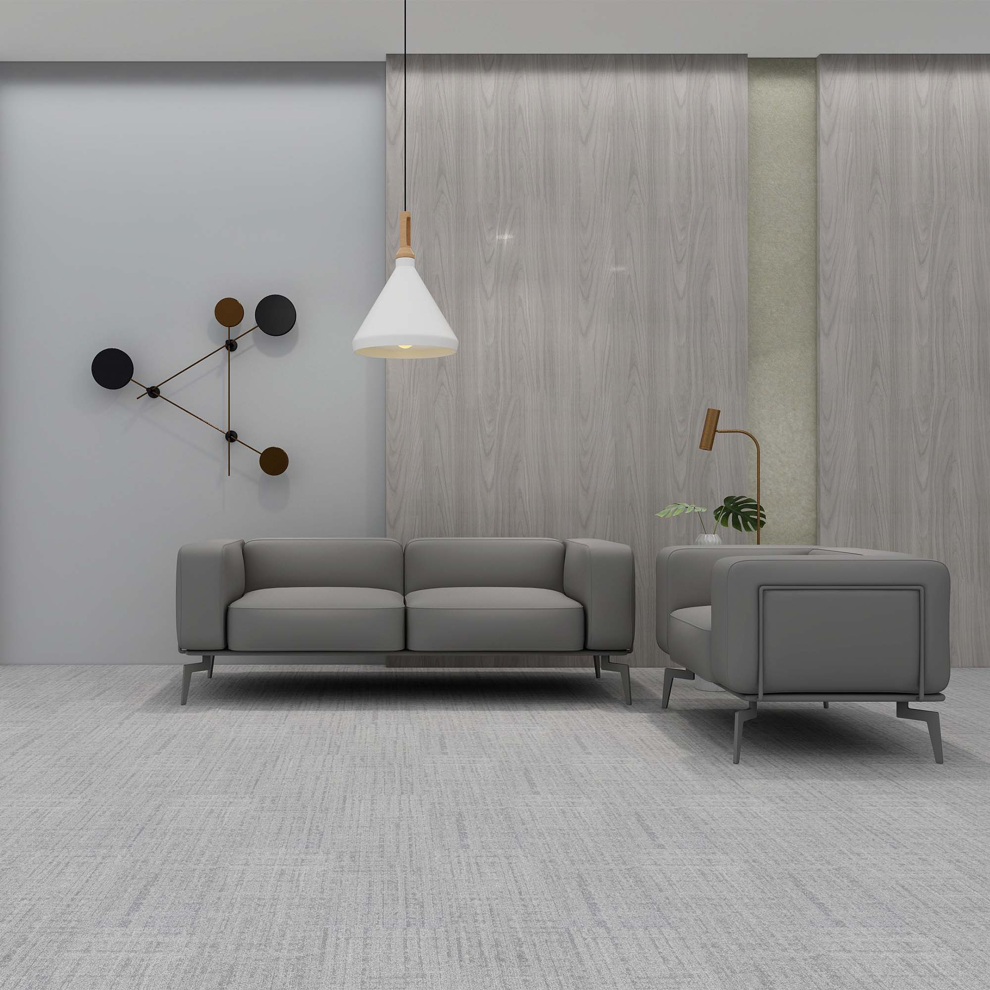 Alfombra Modular Lino Light Grey 25x100 cm | mK.cl