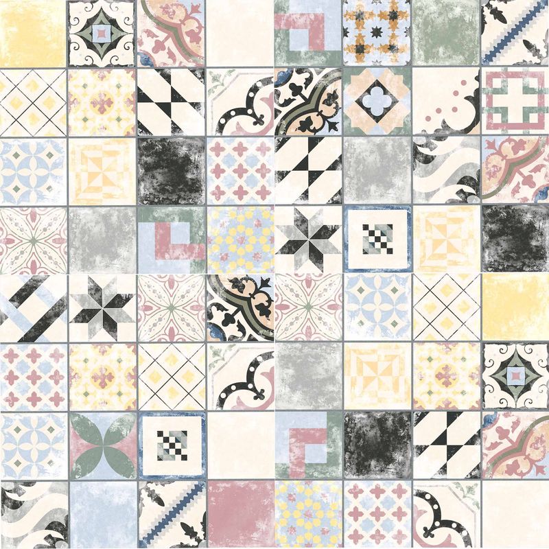 Pisos-y-Muros-Porcelanato-Medina-Mix-Colors-Multicolor-Mate-25x25-cm