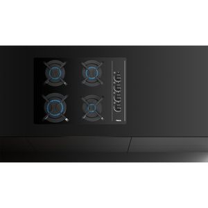 Encimera Cristal Gas Natural GBC 64003 KBN 4Q empotrada 60 cm
