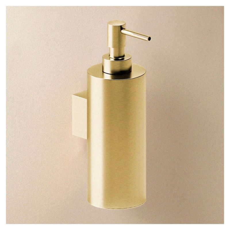Baños-Dispensador-Jabon-Pared-Architect-S--Oro-Cepillado-62x106x183mm-240ml