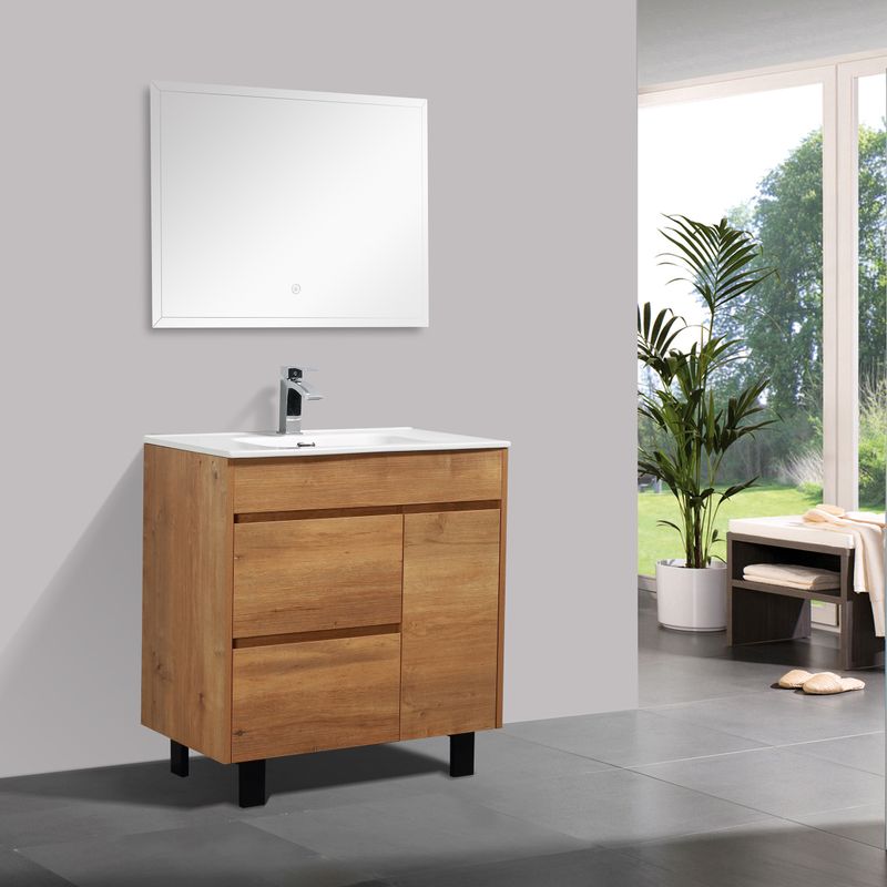 Baños-Mueble-de-Baño-Grace-con-Lavamanos-y-Desague-Base-Camel-800-mm