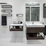 Baños-Mueble-de-Baño-The-Grid-Auxiliar-Negro-Mate-Roble-Oscuro