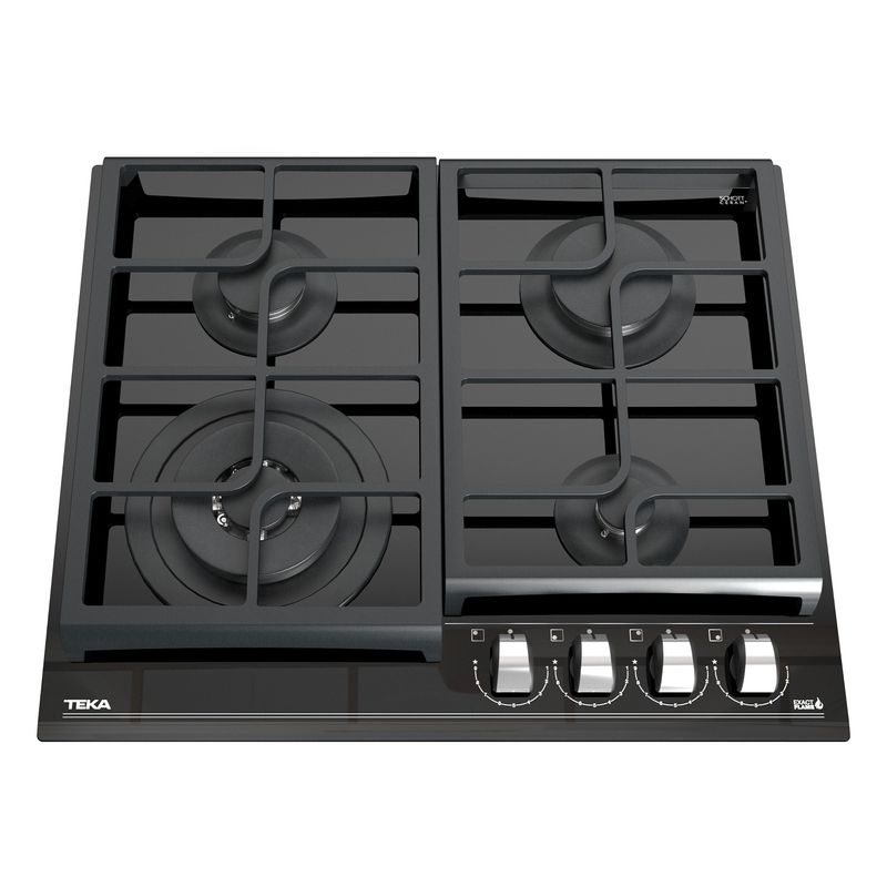 Cocina-Encimera-Cristal-Gas-GZC-64320-XBB-ExactFlame-4q-Doble-Anillo-Empotrada-60-cm