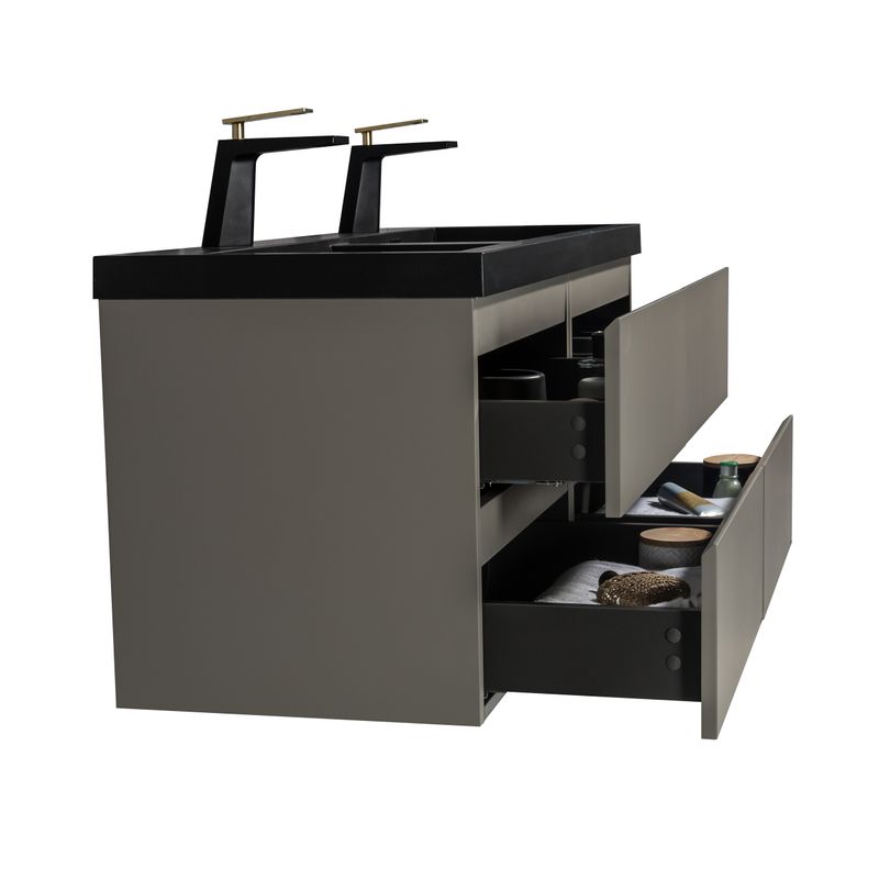 Baños-Mueble-de-Baño-City-Doble-con-Lavamanos-Negro-Mate-y-Desague-Base-Thunder-Grey-Mate-1200x500x520-mm