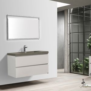 Mueble de Baño City con Lavamanos Cement Base High Gey Glossy 900x550x480 mm