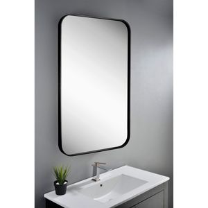 Espejo Minerva Esquinas Redondeadas Borde Negro 1000x600 mm