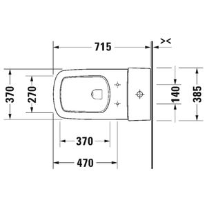 WC Durastyle Blanco One Piece Dual con Descarga a Piso 305 mm