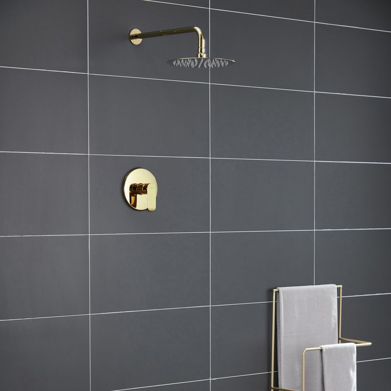 Baños-Plato-Ducha-Urban-Redondo-25-Cm-1-Jet-S-Brazo-Dorado