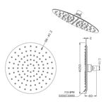 Baños-Plato-Ducha-Urban-Redondo-25-Cm-1-Jet-S-Brazo-Dorado