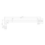 Baños-Brazo-Muro-Urban-N-350-Mm-Negro-Mate