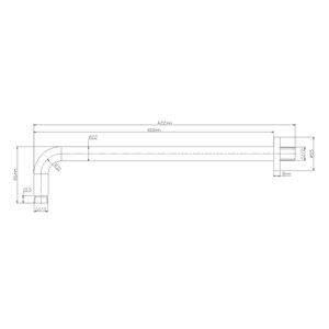 Brazo Muro Urban-N 35 cm Negro Mate