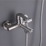 Baños-Griferia-Ducha-Tina-New-home-Expuesta-C-Ducha-Fono-Flexible-Soporte-Brushed