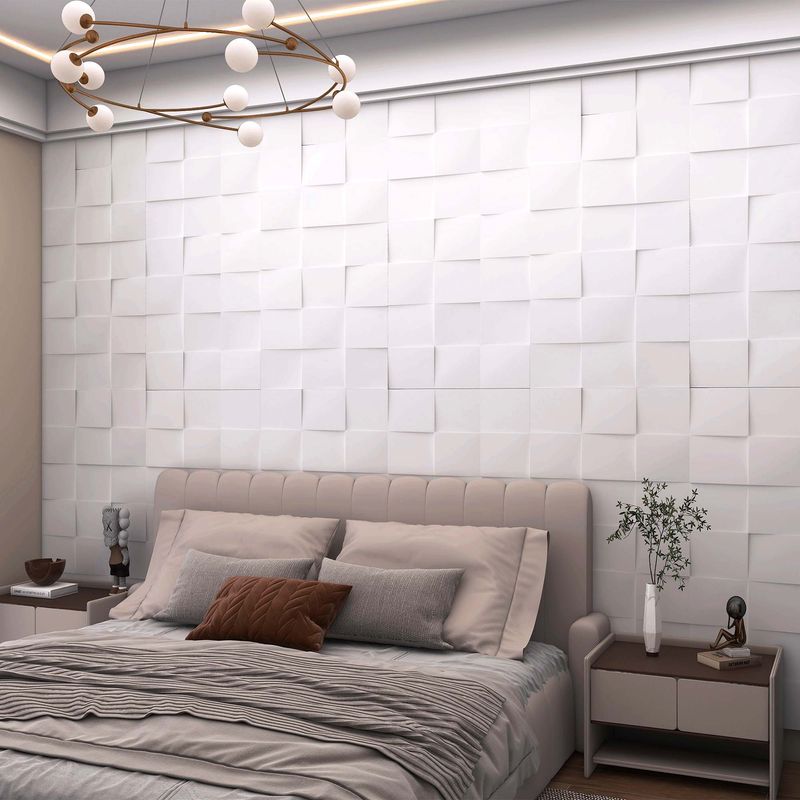 Pisos-y-Muros-Wall-Panel-3D-Moon-PU-Barcelona-Blanco-46x107-cm