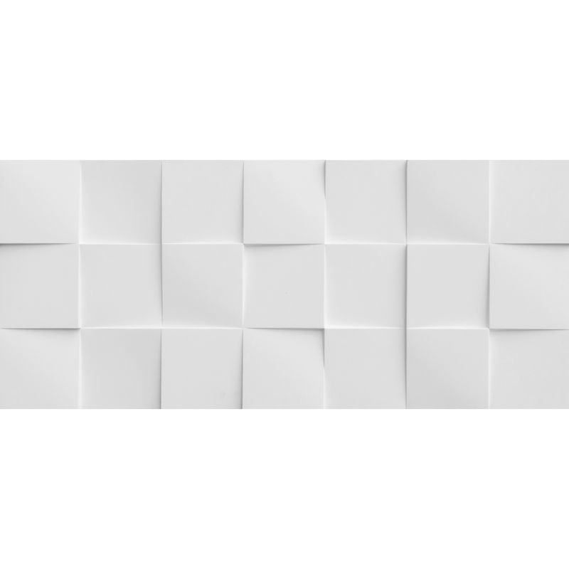 Pisos-y-Muros-Wall-Panel-3D-Moon-PU-Barcelona-Blanco-46x107-cm