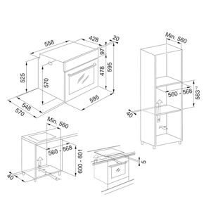 Horno Convección Maris 86 Negro 71L