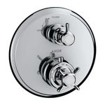 Baños-Embellecedor-de-termostato-de-tina-Montreux-con-llave-de-paso-cromado