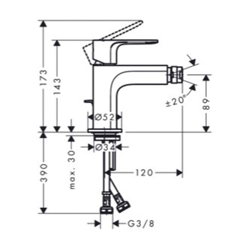 Baños-Griferia-Bide-Rebris-S-C-Desague-Automatico-72210000-Cromo