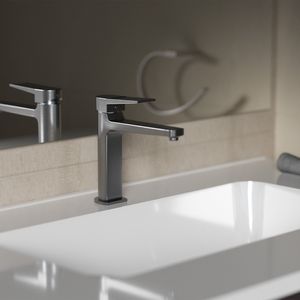Grifería Lavamanos Luxor 11 cm Coldstart S/Desagüe Brushed Nickel