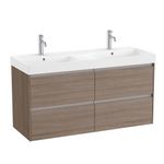 Baños-Mueble-con-Cubierta-Doble-4-cajones-Mate-Ona-Unik-Gris-1200x460x645mm