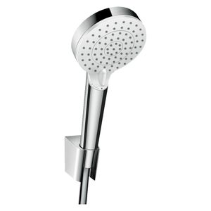 Set Soporte Ducha Crometta C/Ducha Fono, Flexible 26692400 Blanco Cromo