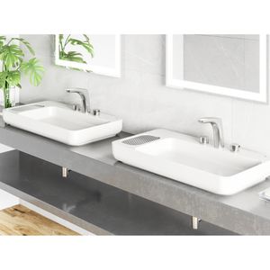 Lavamanos Infinity Blanco con Desagüe Y Sifón  800x420 mm