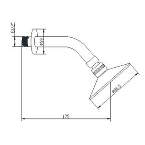 Ducha Universal con Brazo y Flange ABS Cromo OP 3
