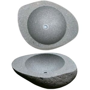 Lavamanos Monza Gris de Piedra Natural sin Rebalse