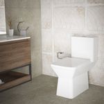 Baños-WC-Kubik-One-Piece-Descarga-Muro-con-Asiento-y-Fijaciones-Blanco