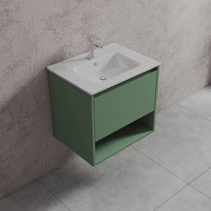 Mueble de Baño Delfos Color un Cajón y Repisa con Lavamanos Mint 600 mm