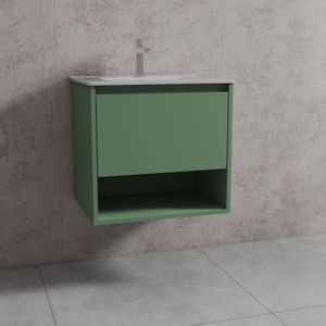 Mueble de Baño Delfos Color un Cajón y Repisa con Lavamanos Mint 600 mm