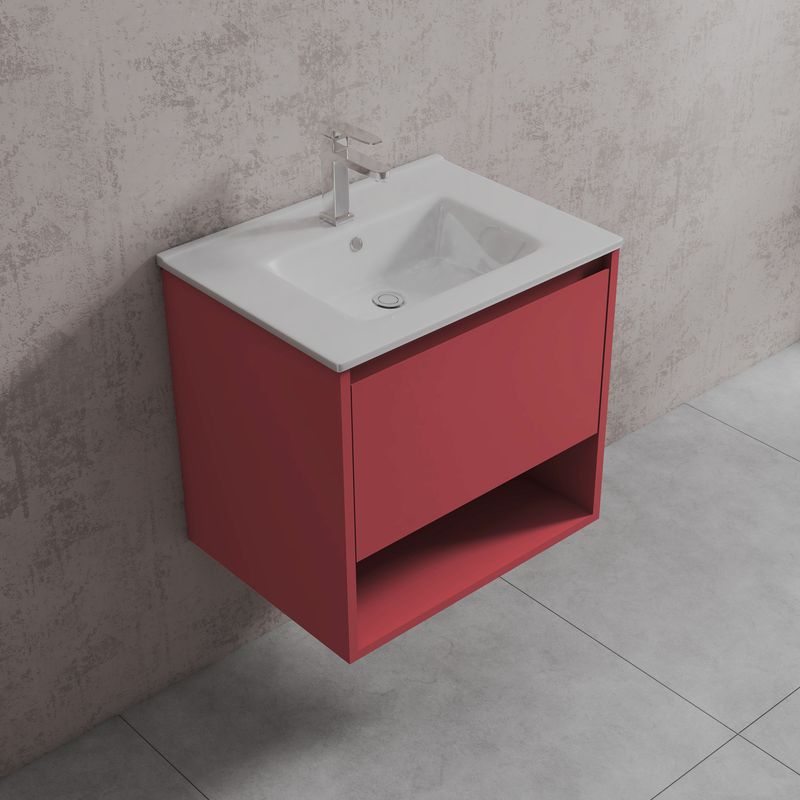 Baños-Mueble-de-Baño-Delfos-Color-un-Cajon-y-Repisa-con-Lavamanos-Terracota-600-mm