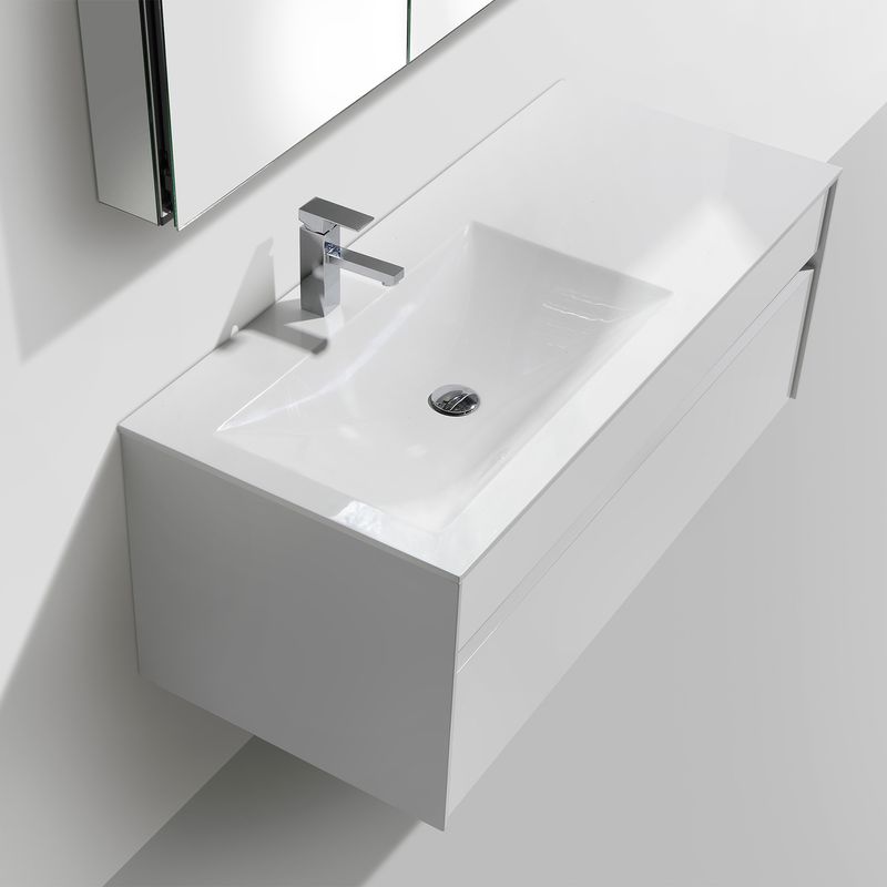Baños-Mueble-De-Baño-Sunset-1200-Blanco-Lacado-con-Lavamanos-Izquierdo-y-Rebalse