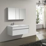 Baños-Mueble-De-Baño-Sunset-1200-Blanco-Lacado-con-Lavamanos-Izquierdo-y-Rebalse