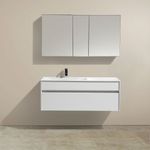 Baños-Mueble-De-Baño-Sunset-1200-Blanco-Lacado-con-Lavamanos-Izquierdo-y-Rebalse