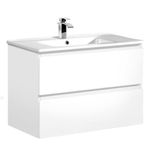 Baños-Mueble-de-Baño-con-2-Cajones-Delfos-Blanco-Lacado-600-mm