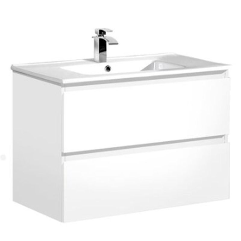 Baños-Mueble-de-Baño-con-2-Cajones-Delfos-Blanco-Lacado-600-mm