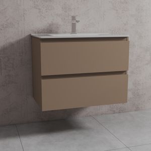 Mueble de Baño Delfos Color dos Cajones con Lavamanos Sand 800 mm