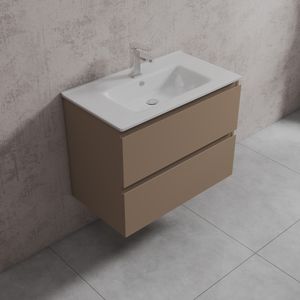 Mueble de Baño Delfos Color dos Cajones con Lavamanos Sand 800 mm